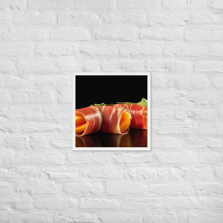 Jamn Serrano Wrapped Melon Framed poster 🤤 from Yumify.AI