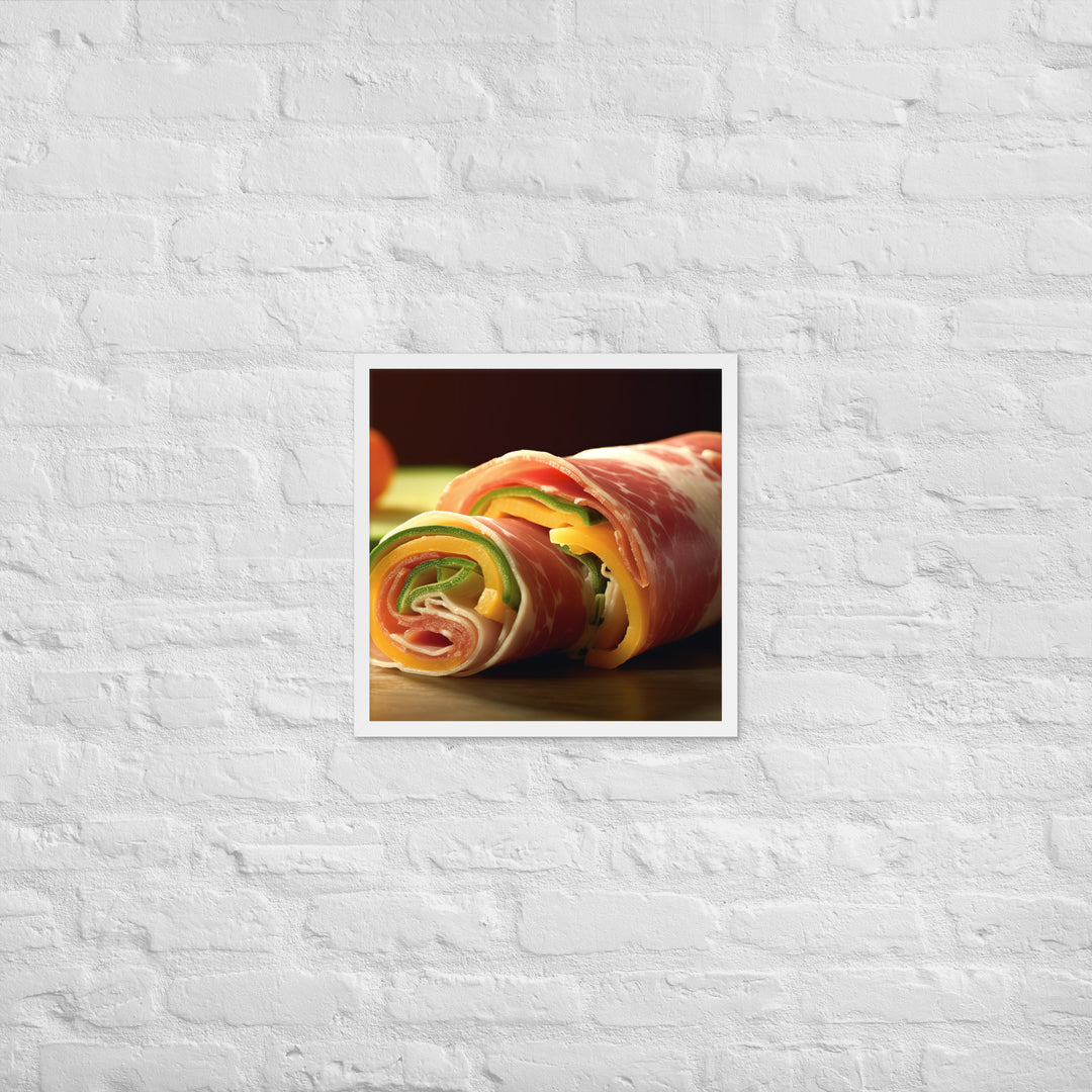 Jamn Serrano Wrapped Melon Framed poster 🤤 from Yumify.AI