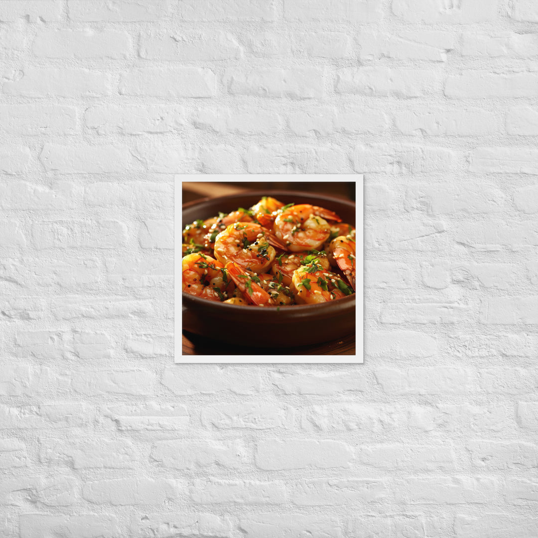 Gambas al Ajillo Framed poster 🤤 from Yumify.AI