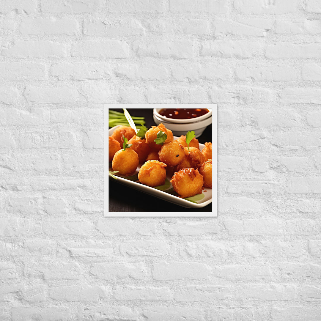 Fried Shrimp Balls Framed poster 🤤 from Yumify.AI