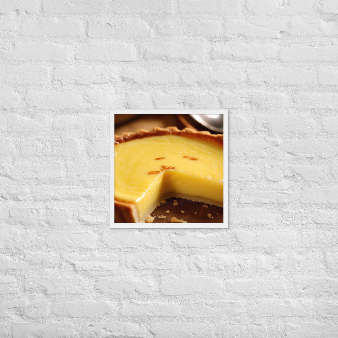 Egg Custard Tart Framed poster 🤤 from Yumify.AI