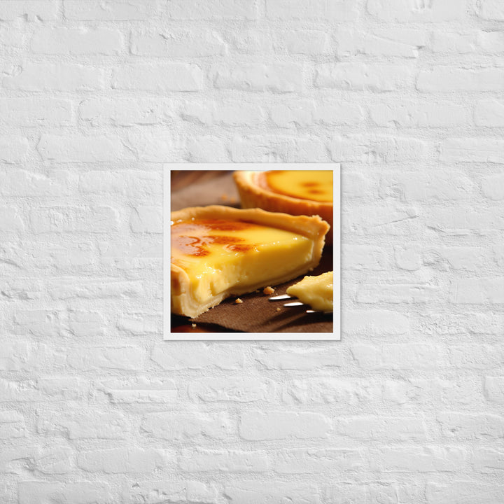 Egg Custard Tart Framed poster 🤤 from Yumify.AI