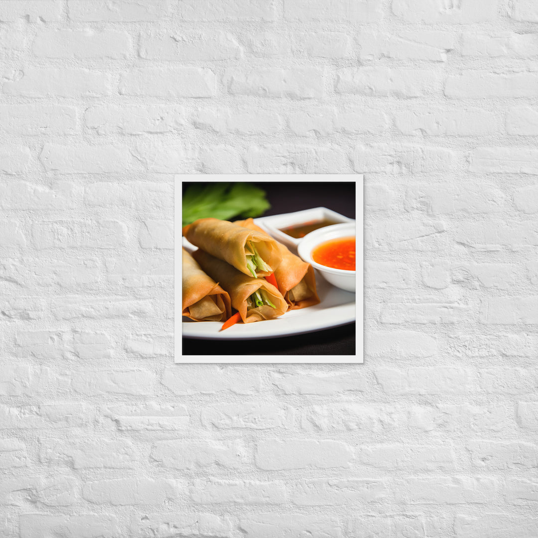 Spring Rolls Framed poster 🤤 from Yumify.AI