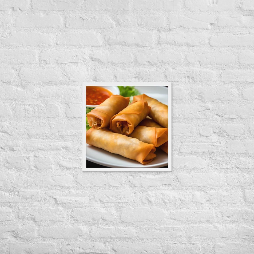 Spring Rolls Framed poster 🤤 from Yumify.AI