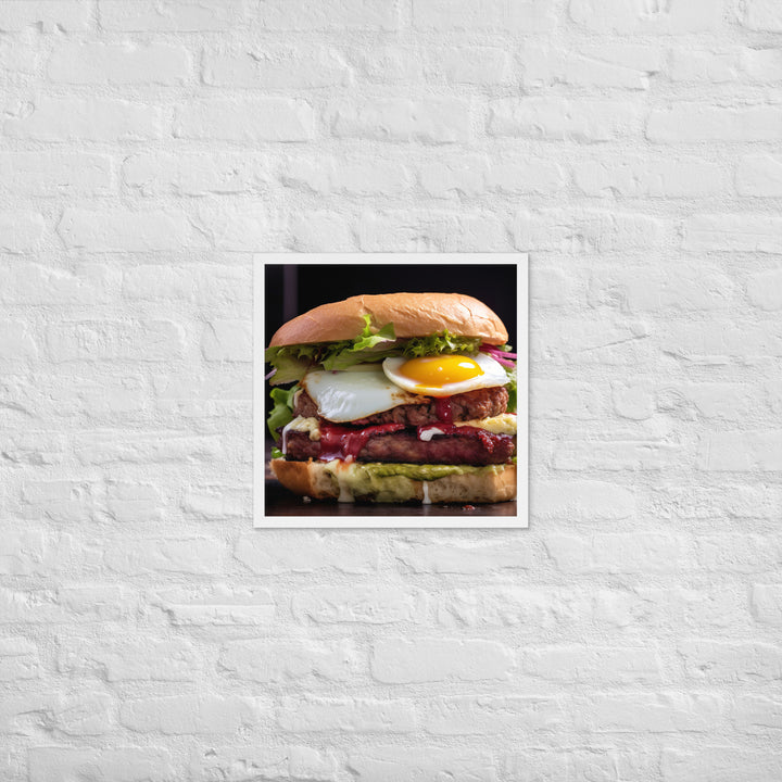 Kiwi Burger Framed poster 🤤 from Yumify.AI