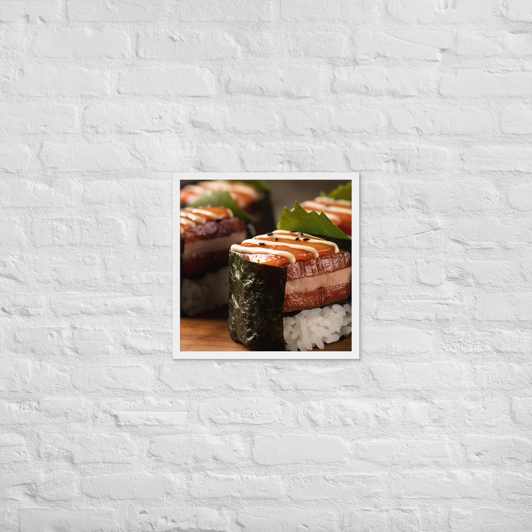 Spam Musubi Framed poster 🤤 from Yumify.AI