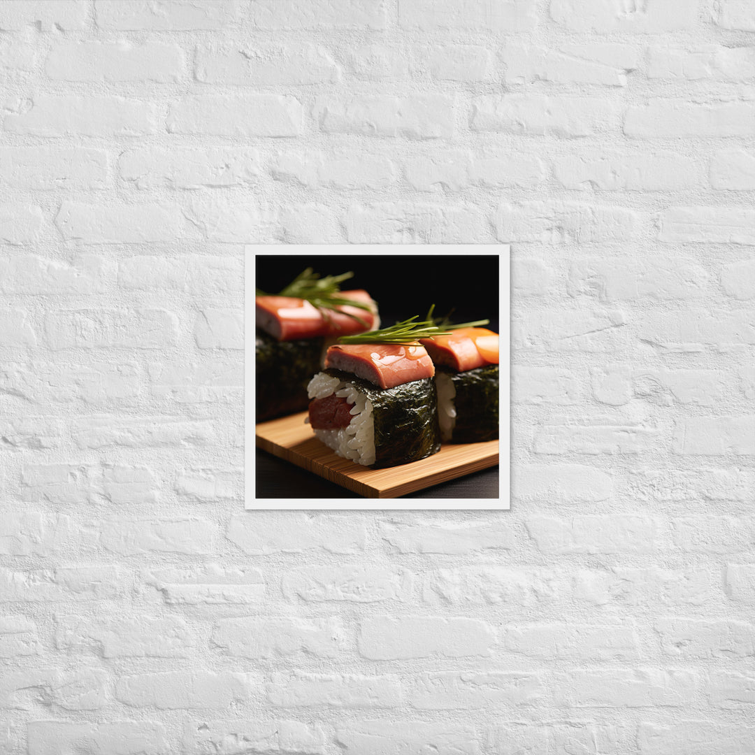 Spam Musubi Framed poster 🤤 from Yumify.AI