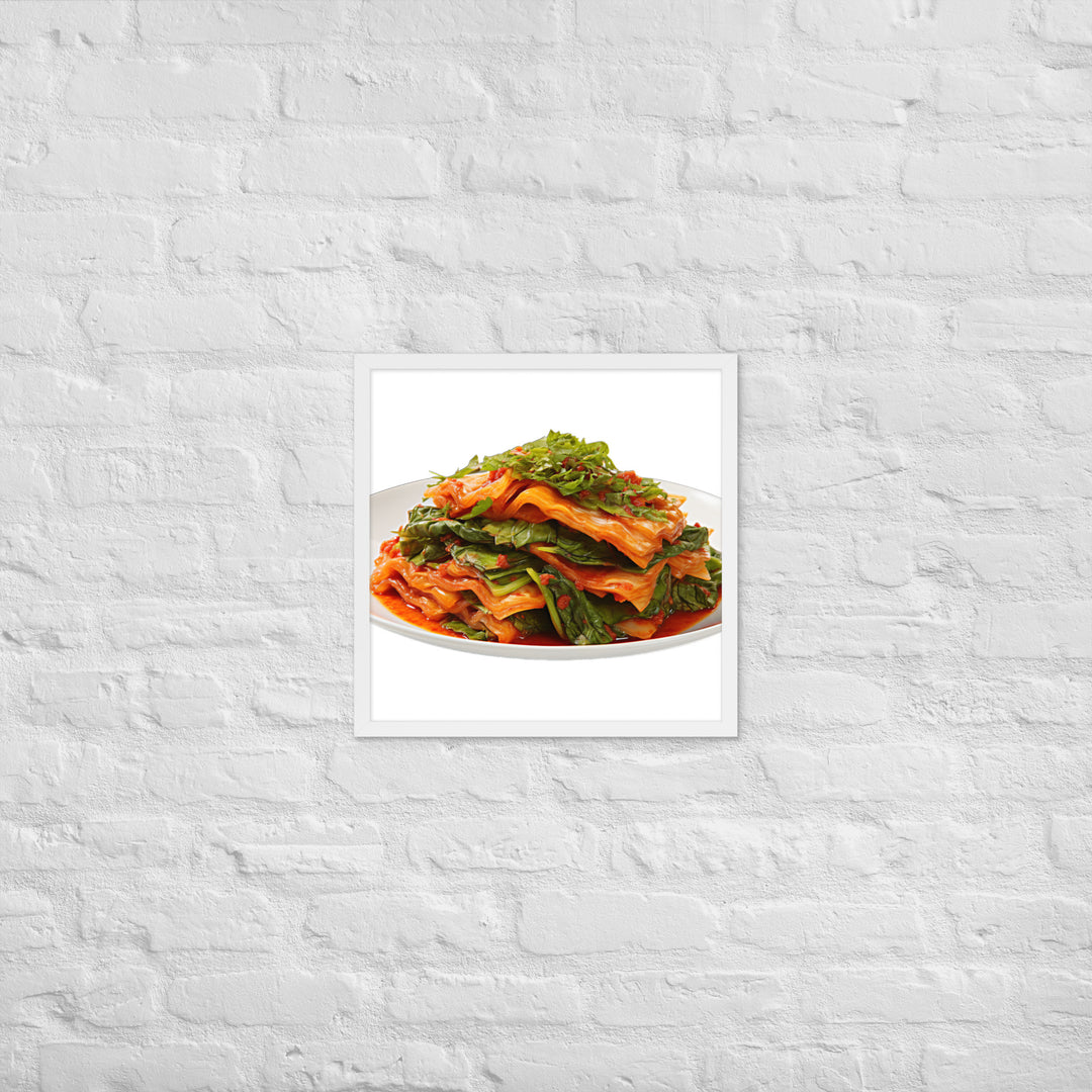 Vegan Kimchi Brilliance Framed poster 🤤 from Yumify.AI