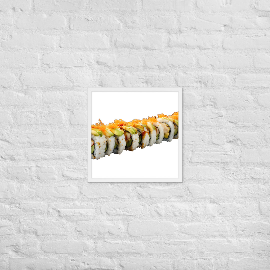 Vibrant Dragon Roll Sushi Framed poster 🤤 from Yumify.AI