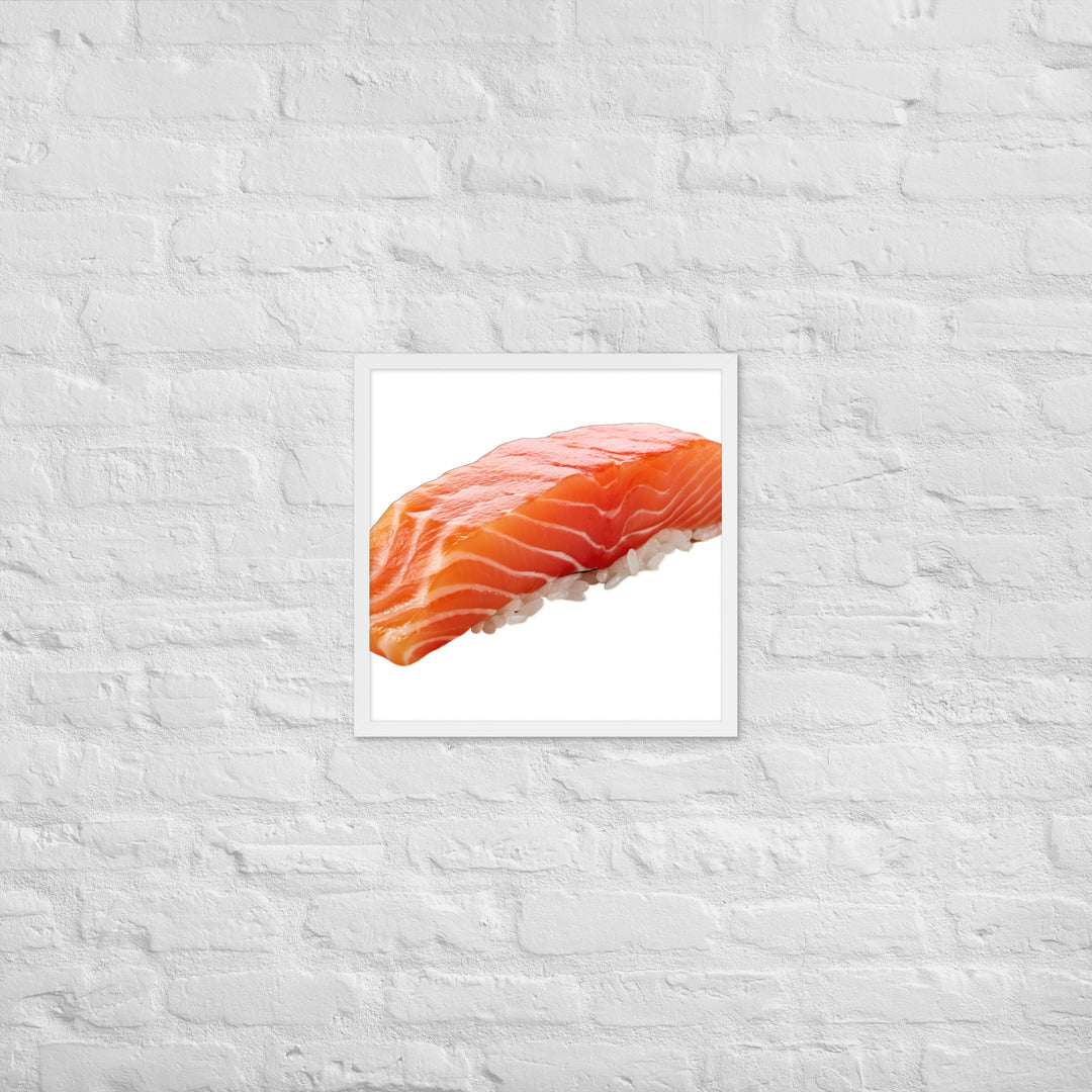 Glistening Salmon Nigiri Framed poster 🤤 from Yumify.AI