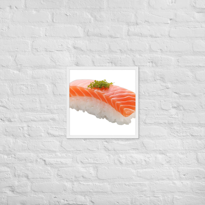 Glistening Salmon Nigiri Framed poster 🤤 from Yumify.AI