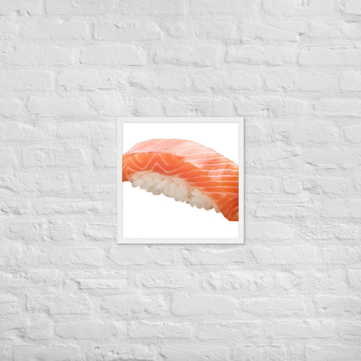 Glistening Salmon Nigiri Framed poster 🤤 from Yumify.AI