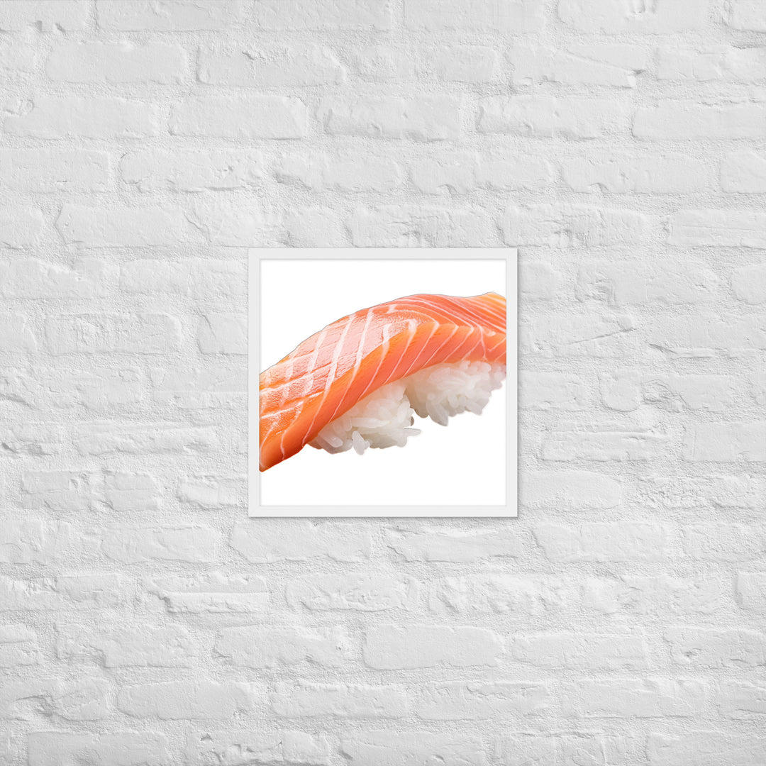 Glistening Salmon Nigiri Framed poster 🤤 from Yumify.AI