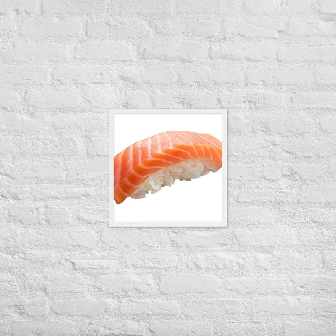 Glistening Salmon Nigiri Framed poster 🤤 from Yumify.AI