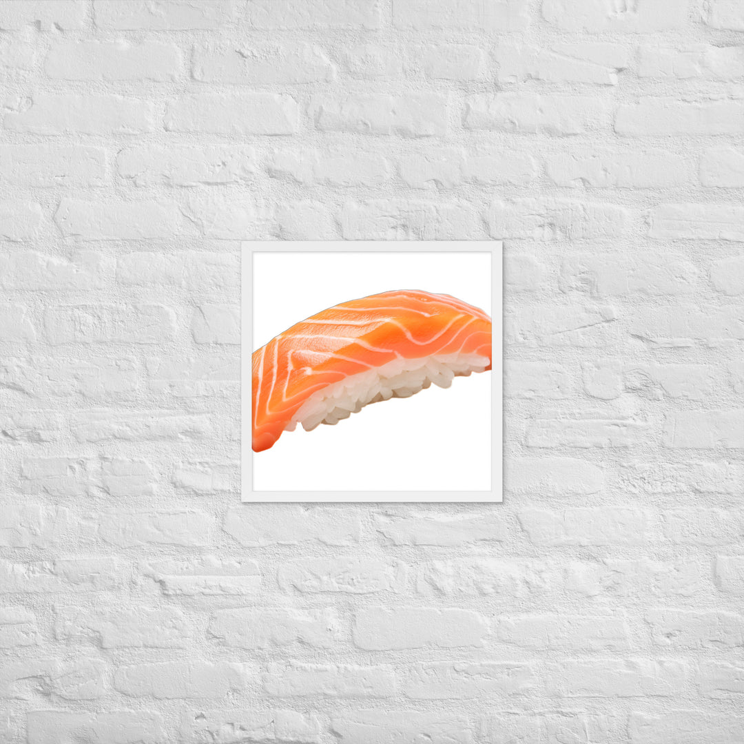 Glistening Salmon Nigiri Framed poster 🤤 from Yumify.AI