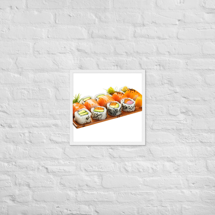 Exquisite Maki Sushi Assortment Framed poster 🤤 from Yumify.AI