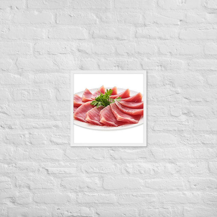 Delicate Tuna Sashimi Platter Framed poster 🤤 from Yumify.AI