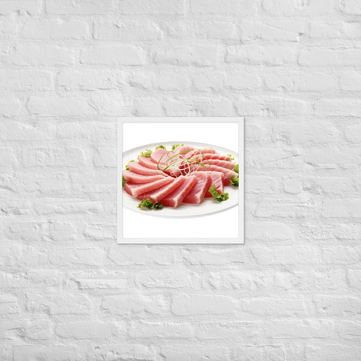 Delicate Tuna Sashimi Platter Framed poster 🤤 from Yumify.AI