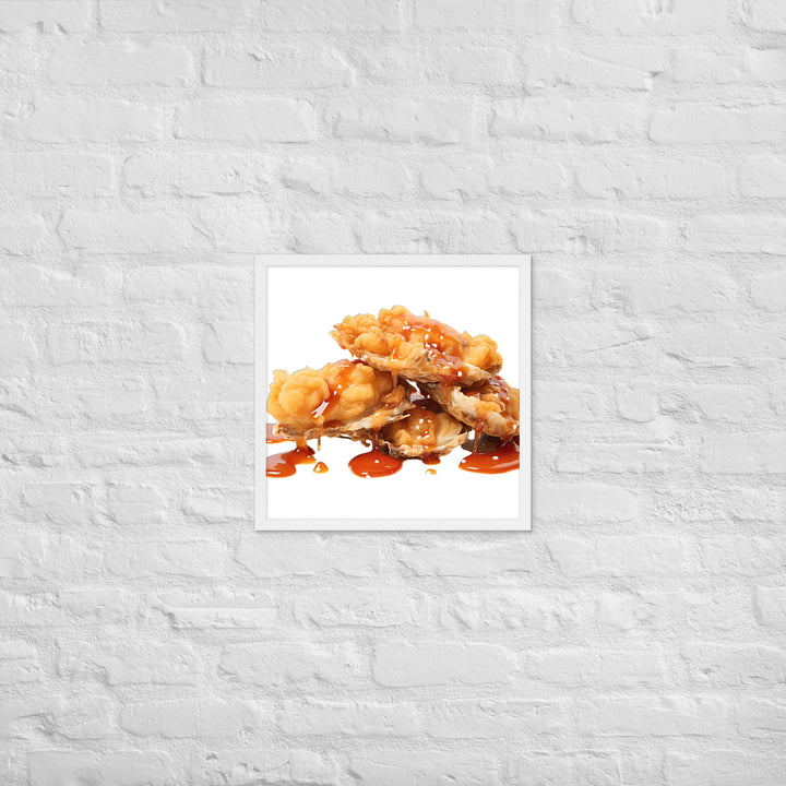 Tempura Fried Oysters Framed poster 🤤 from Yumify.AI