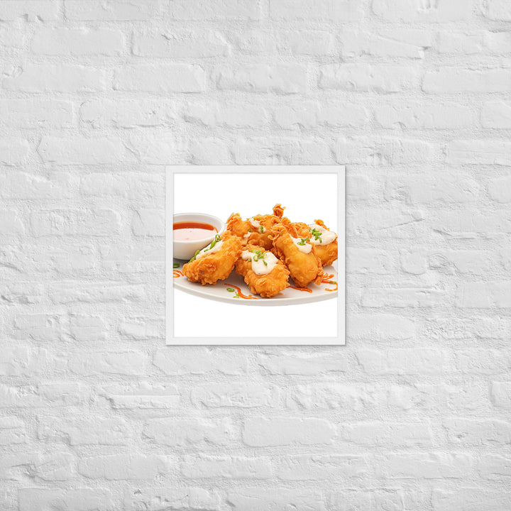 Tempura Fried Oysters Framed poster 🤤 from Yumify.AI