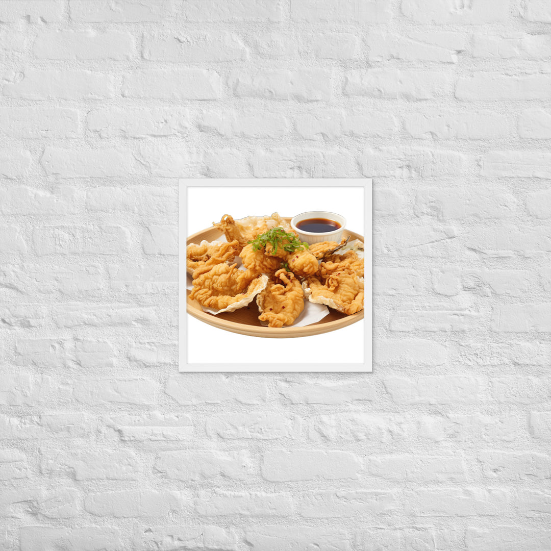 Tempura Fried Oysters Framed poster 🤤 from Yumify.AI