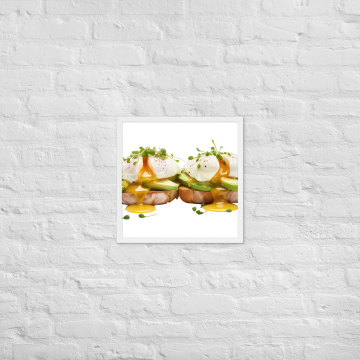 Avocado Eggs Benedict Framed poster 🤤 from Yumify.AI