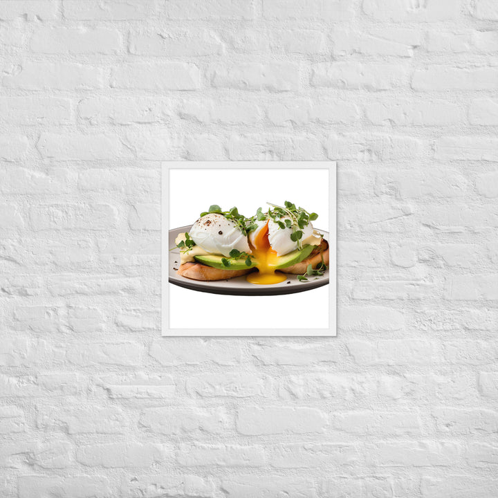 Avocado Eggs Benedict Framed poster 🤤 from Yumify.AI