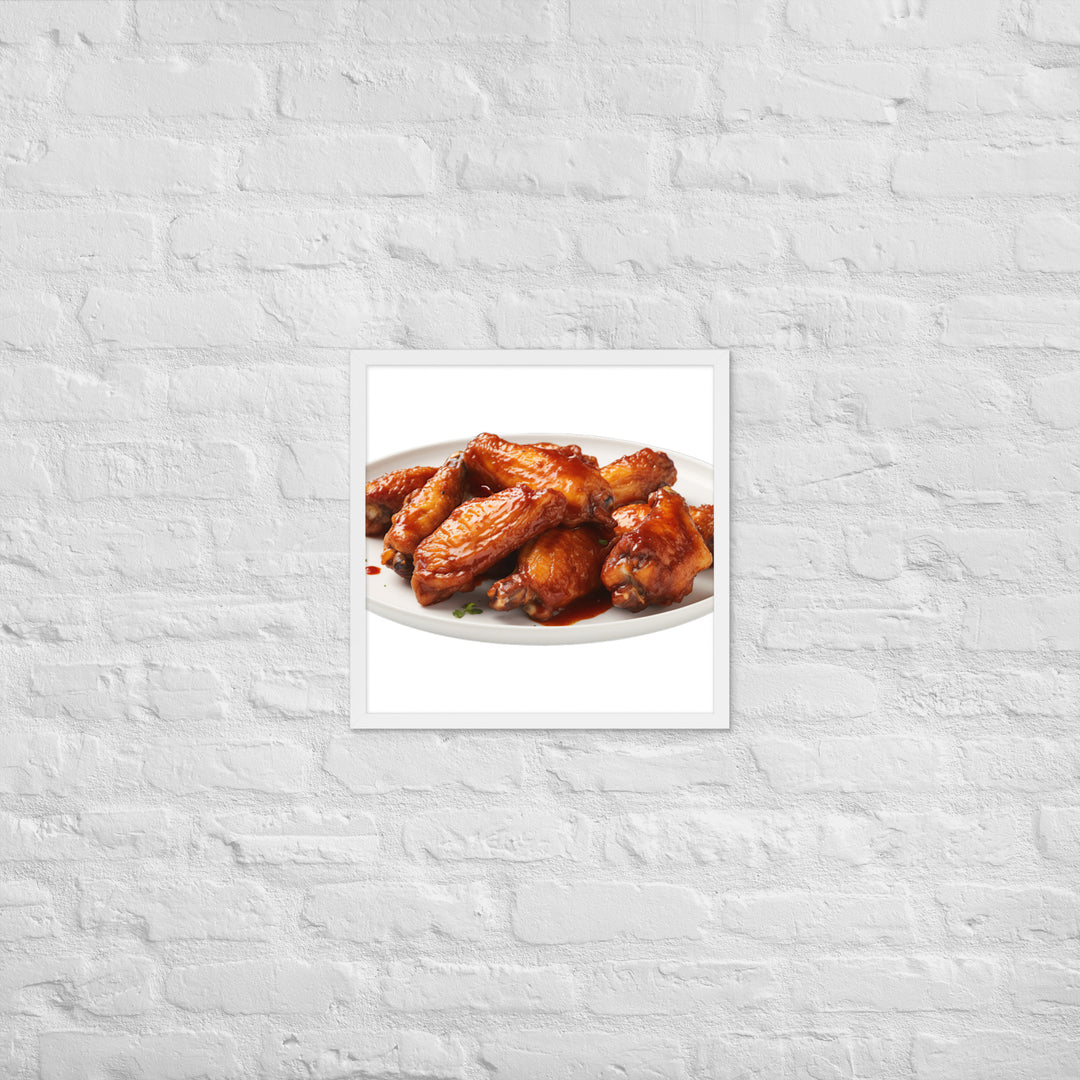 Sweet BBQ Chicken Wings Framed poster 🤤 from Yumify.AI