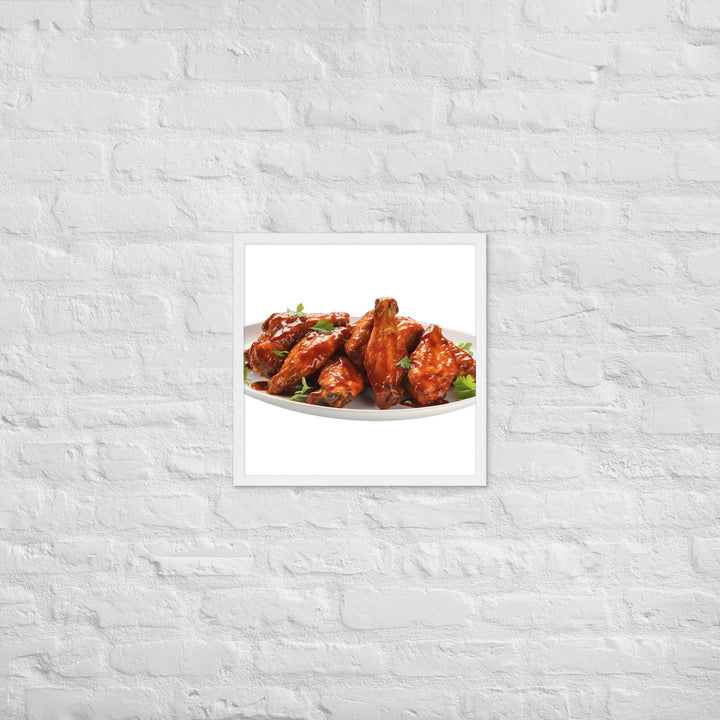 Sweet BBQ Chicken Wings Framed poster 🤤 from Yumify.AI