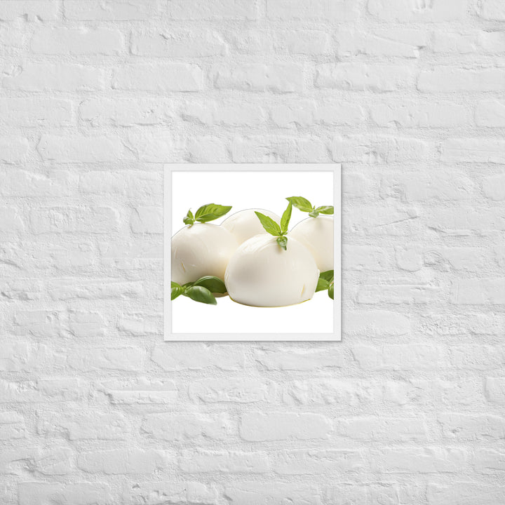 Fresh Mozzarella Balls Framed poster 🤤 from Yumify.AI