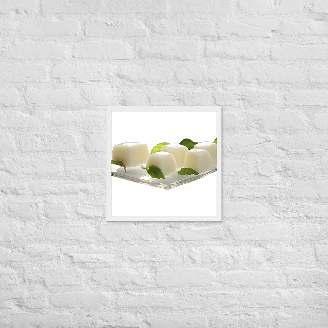 Fresh Mozzarella Balls Framed poster 🤤 from Yumify.AI