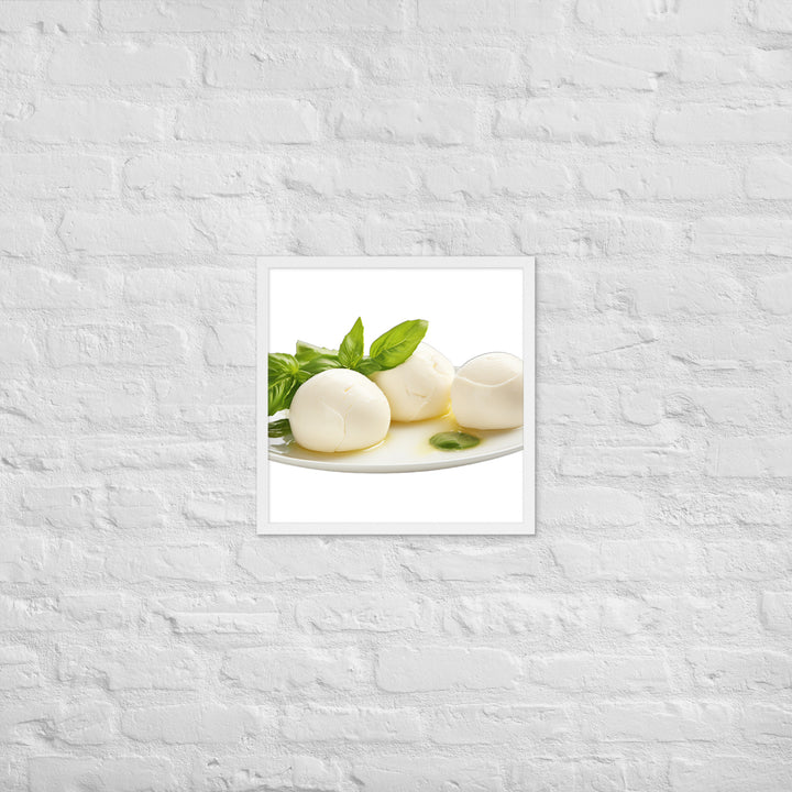 Fresh Mozzarella Balls Framed poster 🤤 from Yumify.AI