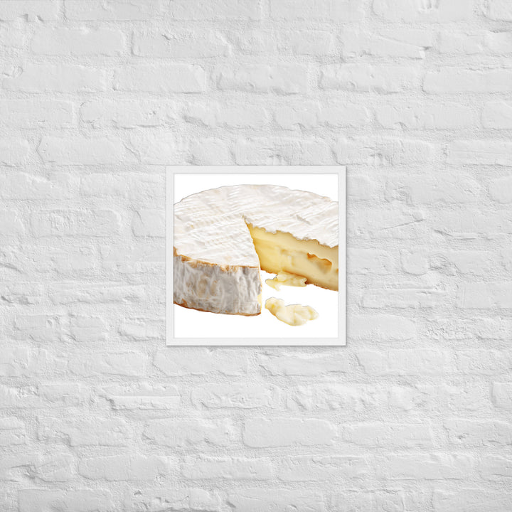 Creamy Brie Wheel Framed poster 🤤 from Yumify.AI