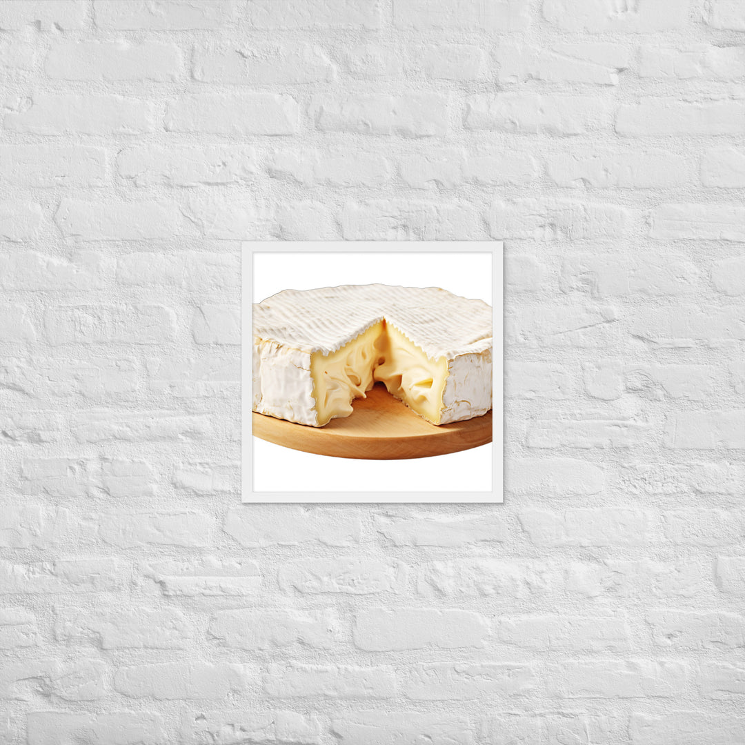 Creamy Brie Wheel Framed poster 🤤 from Yumify.AI