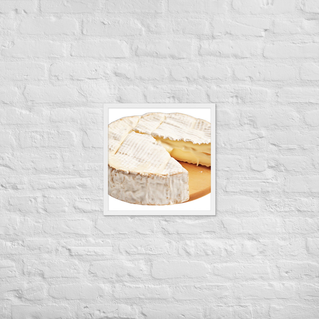 Creamy Brie Wheel Framed poster 🤤 from Yumify.AI