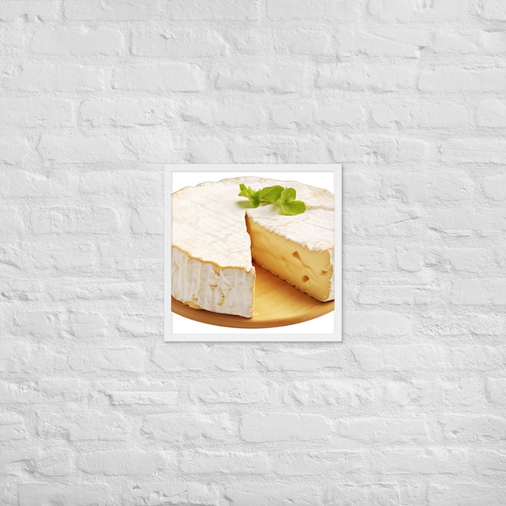 Creamy Brie Wheel Framed poster 🤤 from Yumify.AI