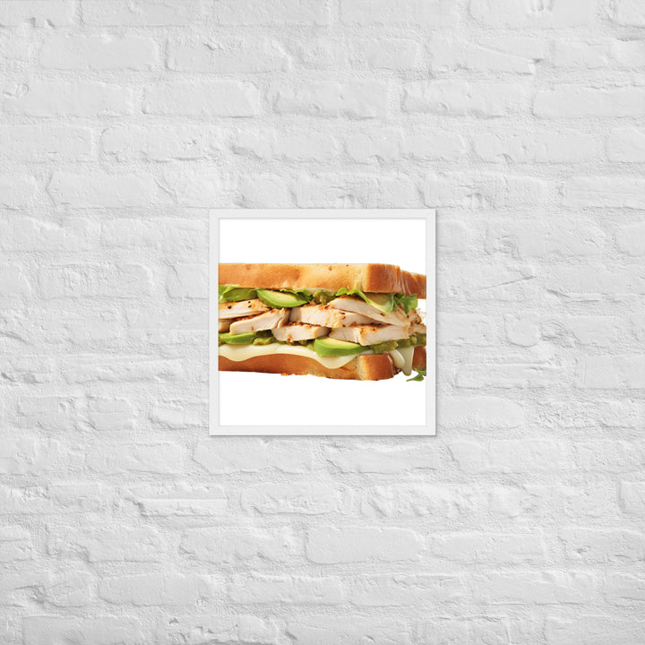 Chicken Avocado Sandwich Framed poster 🤤 from Yumify.AI