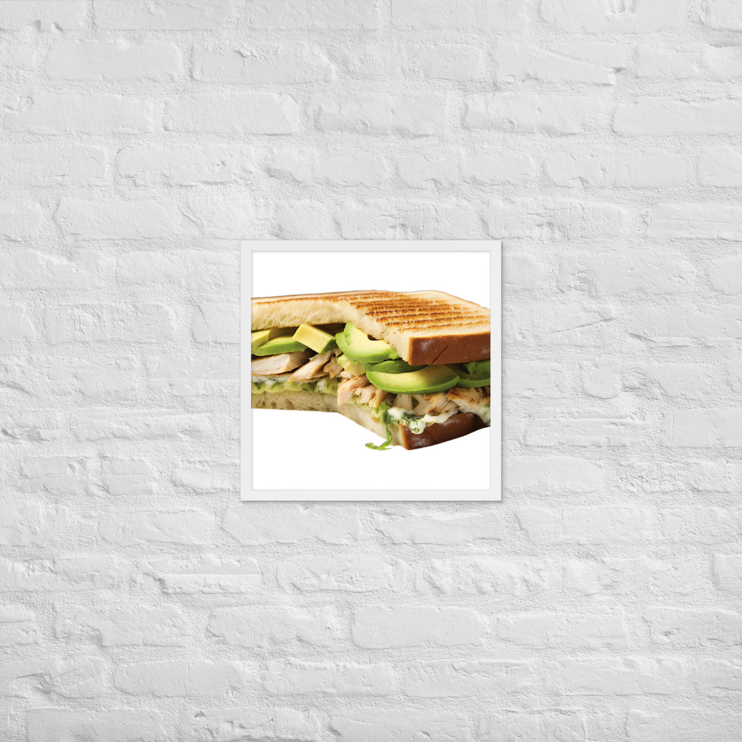 Chicken Avocado Sandwich Framed poster 🤤 from Yumify.AI