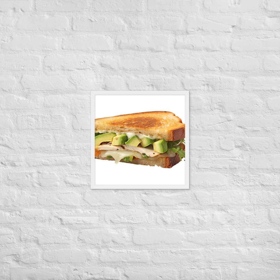 Chicken Avocado Sandwich Framed poster 🤤 from Yumify.AI