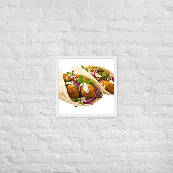 Fresh Falafel Pita Pocket Framed poster 🤤 from Yumify.AI