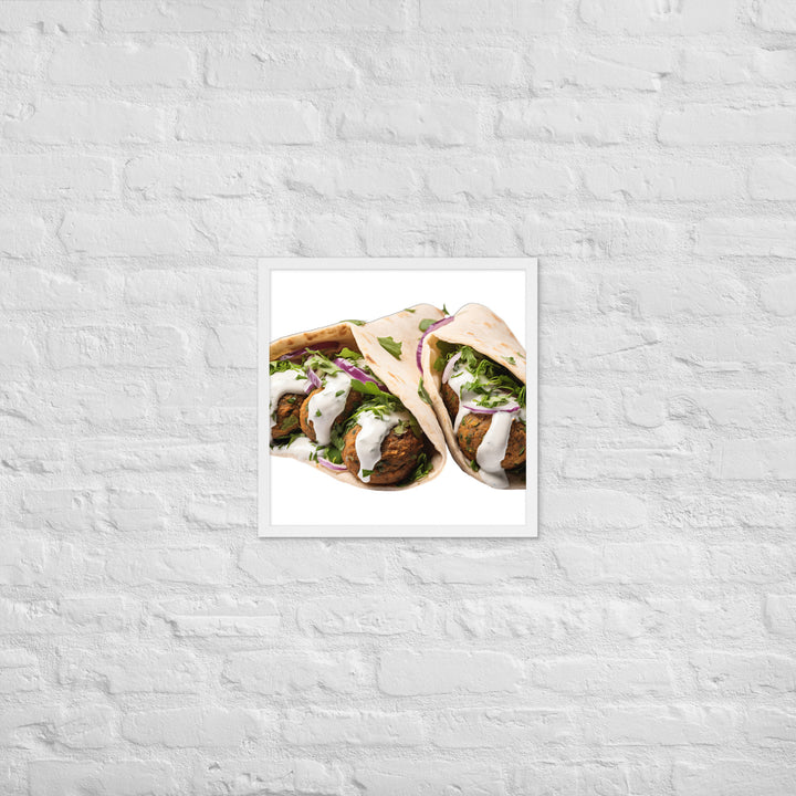 Fresh Falafel Pita Pocket Framed poster 🤤 from Yumify.AI