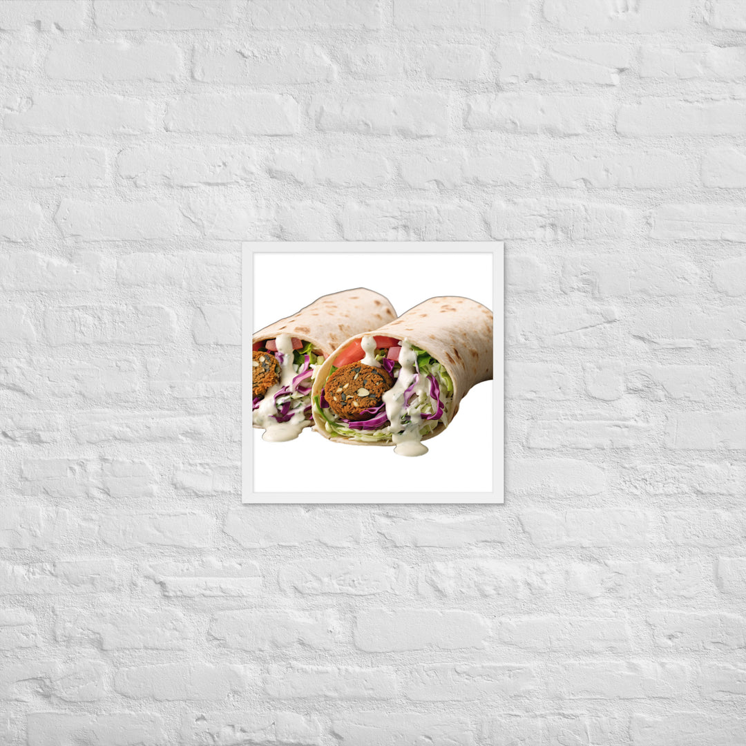 Falafel Wrap Rolled Perfection Framed poster 🤤 from Yumify.AI