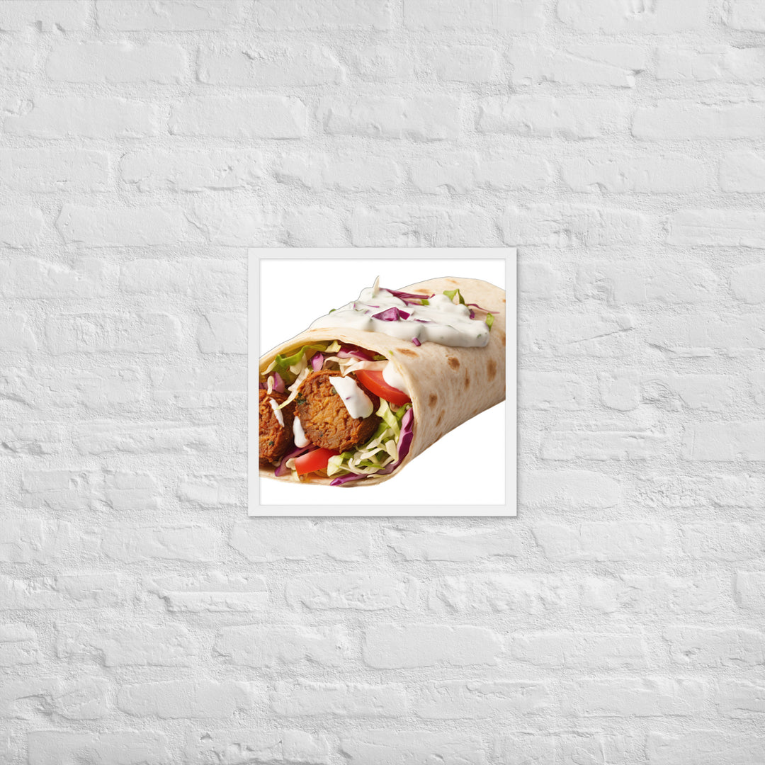 Falafel Wrap Rolled Perfection Framed poster 🤤 from Yumify.AI