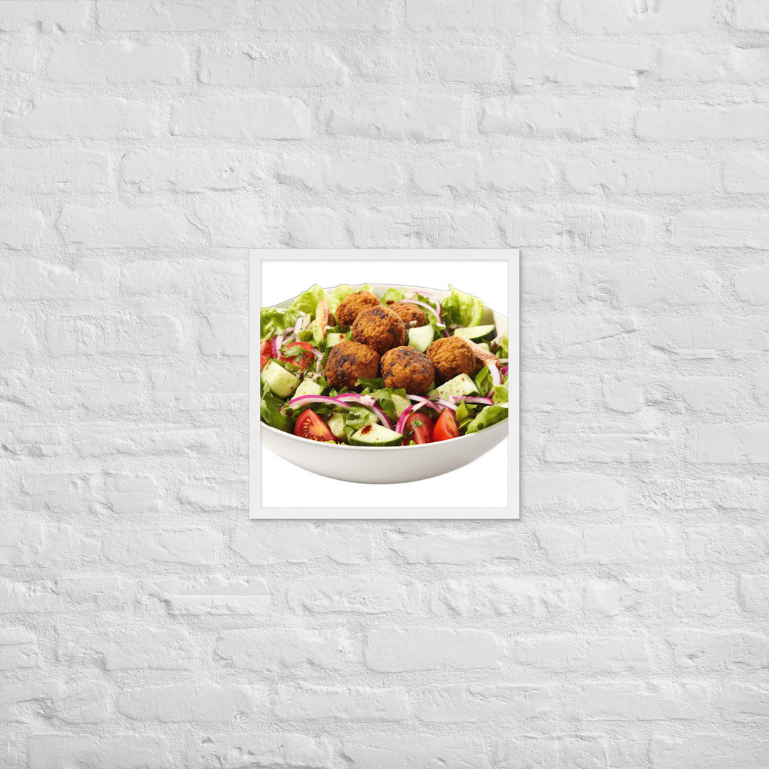 Falafel Salad Bowl Framed poster 🤤 from Yumify.AI