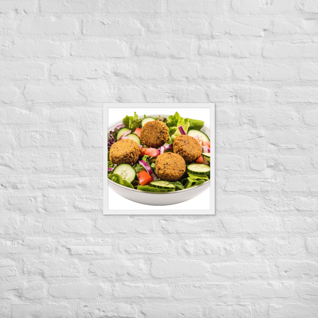 Falafel Salad Bowl Framed poster 🤤 from Yumify.AI