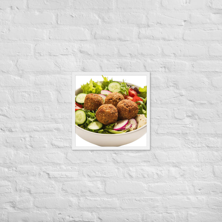 Falafel Salad Bowl Framed poster 🤤 from Yumify.AI