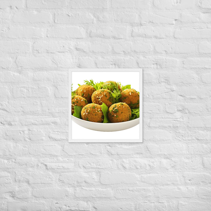 Crisp Golden Falafel Framed poster 🤤 from Yumify.AI