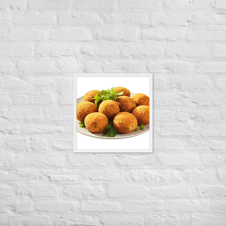 Crisp Golden Falafel Framed poster 🤤 from Yumify.AI