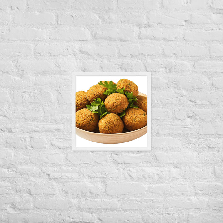 Crisp Golden Falafel Framed poster 🤤 from Yumify.AI