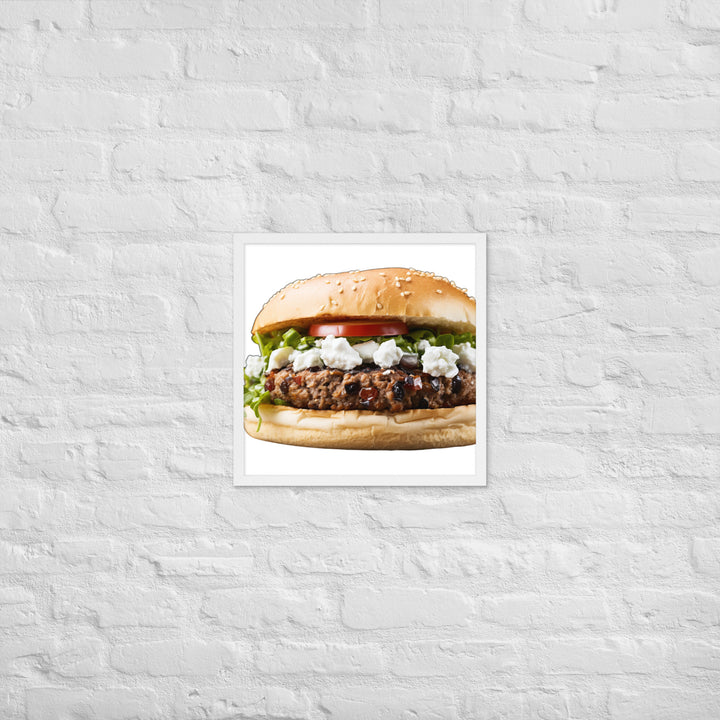 Exotic Lamb Burger Fusion Framed poster 🤤 from Yumify.AI